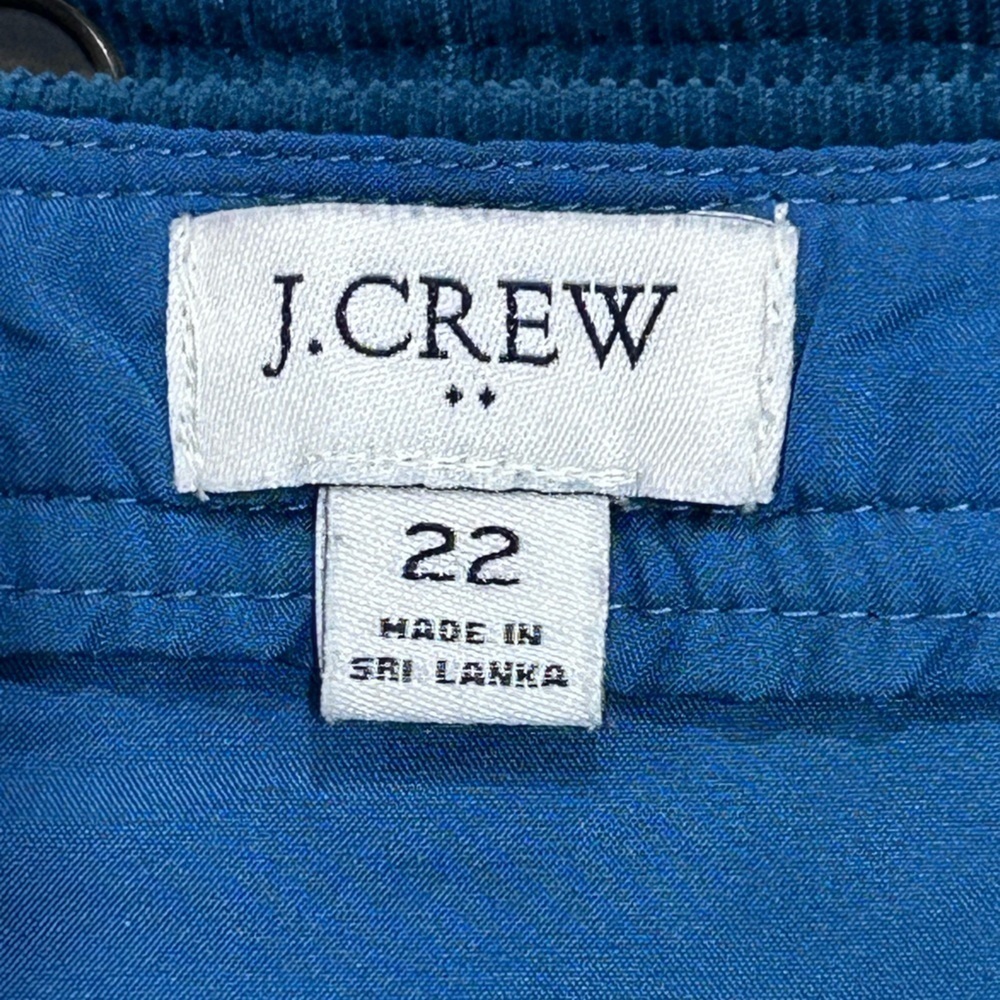 J. Crew Blue Button-Front Mini Skirt - Picture 3 of 13